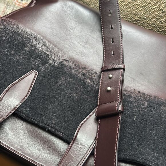 NWOT Dries Van Noten Elegant Black and Brown Leather Men's Tote Bag - Picture 4 of 6